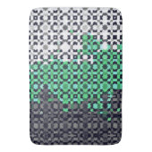 Tapis De Bain Drapeau de fierté Neutrois Abstrait Pixelisé Tripa (devant Vertical)