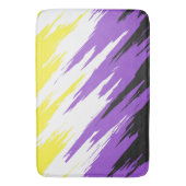 Tapis De Bain Drapeau de fierté non binaire funky grunge zigzag  (devant Vertical)