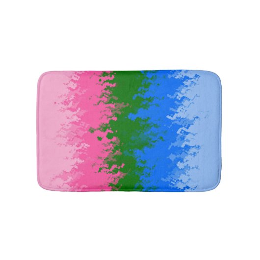 Tapis De Bain Drapeau de fierté omniromantique abstrait ondulé t (Devant)