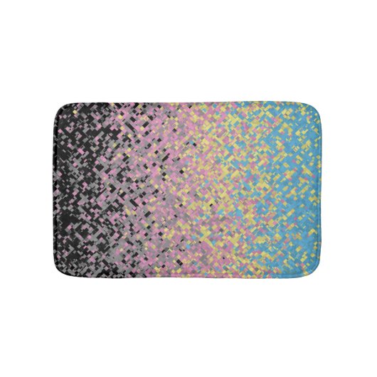Tapis De Bain Drapeau de fierté polygender pixelisé funky tripan (Devant)