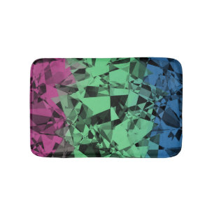 Tapis De Bain Drapeau de Fierté Polysexuel Groovy Éclectique Rét