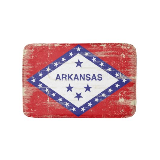Tapis De Bain Drapeau de grunge de l'Arkansas (Devant)
