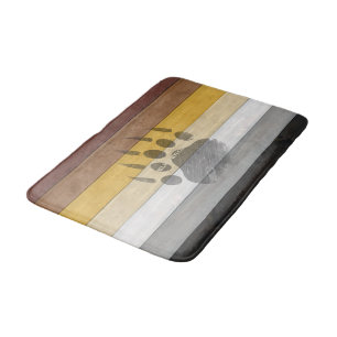 Tapis De Bain Drapeau de la fierté de l'ours de SlipperyJoe's te