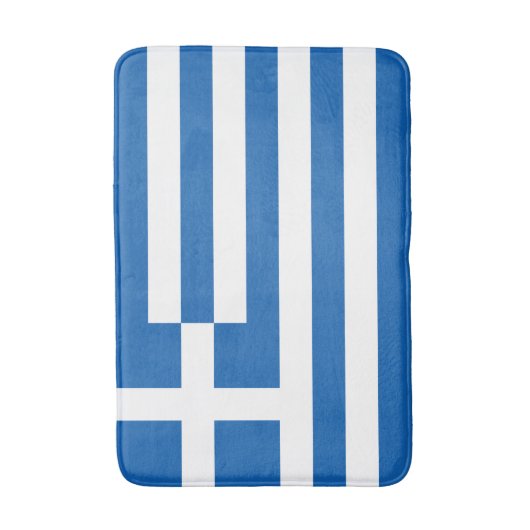 Tapis De Bain Drapeau de la Grèce (Devant (Vertical))