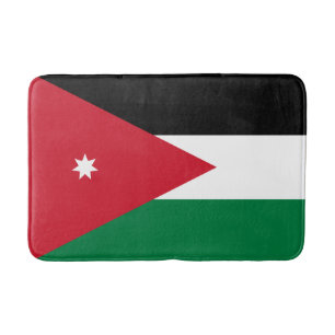 Tapis De Bain Drapeau de la Jordanie