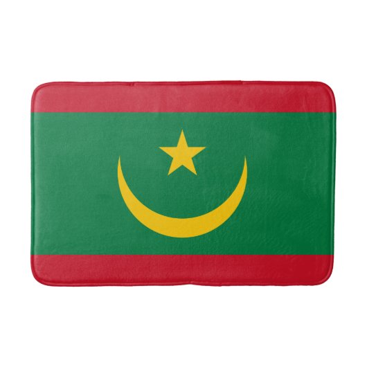 Tapis De Bain Drapeau de la Mauritanie (Devant)