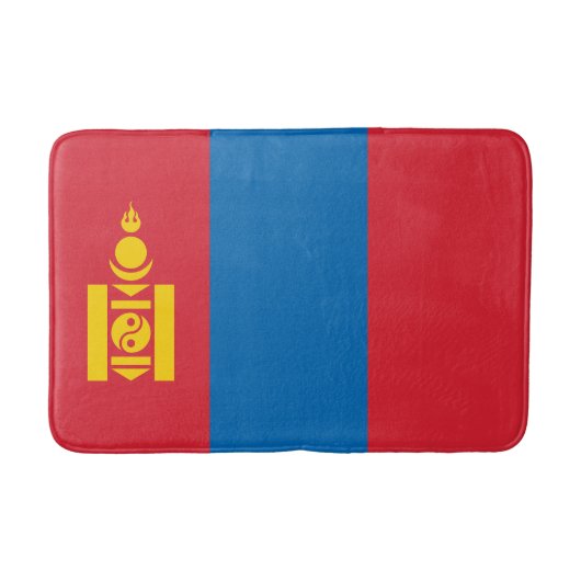Tapis De Bain Drapeau de la Mongolie (Devant)