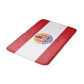 Tapis De Bain Drapeau de la Polynésie française (Angle)