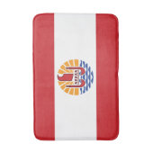 Tapis De Bain Drapeau de la Polynésie française (Devant (Vertical))