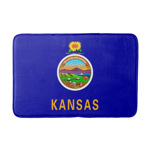 Tapis De Bain Drapeau de l'État du Kansas (Devant)