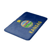 Tapis De Bain Drapeau de l'État du Kansas (Angle)