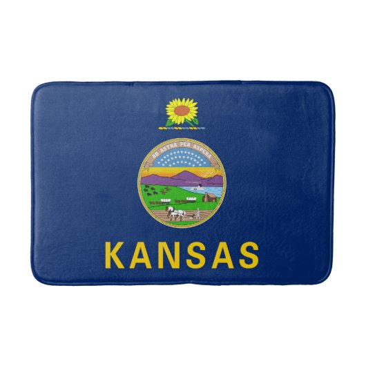 Tapis De Bain Drapeau de l'État du Kansas (Devant)