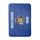 Tapis De Bain Drapeau de l'État du Wisconsin (Devant (Vertical))