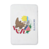Tapis De Bain Drapeau de l'Illinois (Devant (Vertical))