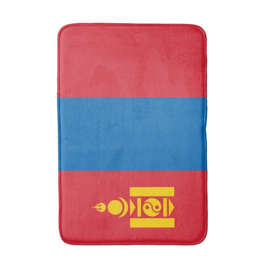 Tapis De Bain Drapeau de Mongolie (Devant (Vertical))