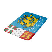 Tapis De Bain Drapeau de Saint-Pierre-et-Miquelon (Angle)