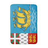 Tapis De Bain Drapeau de Saint-Pierre-et-Miquelon (Devant (Vertical))