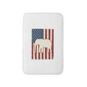 Tapis De Bain Drapeau d'éléphant patriotique Conception de vecte (Devant (Vertical))
