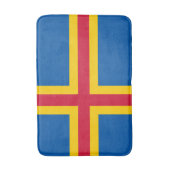 Tapis De Bain Drapeau des îles Åland patriotiques (Devant (Vertical))