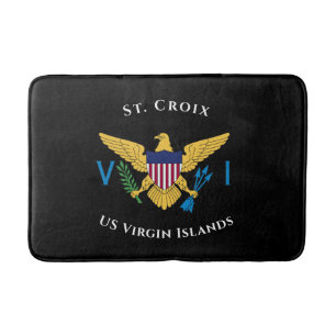 Tapis De Bain Drapeau des îles Vierges américaines St. Croix USV