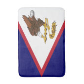 Tapis De Bain Drapeau des Samoa américaines patriotiques (Devant (Vertical))