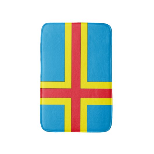 Tapis De Bain Drapeau d'îles d'Aland (Devant (Vertical))