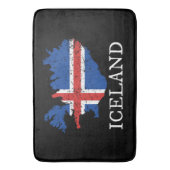 Tapis De Bain Drapeau d'Islande (devant Vertical)
