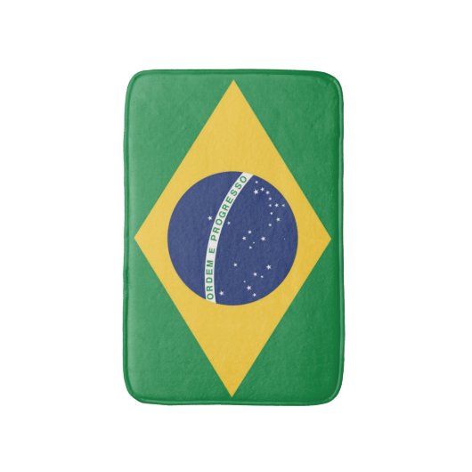 Tapis De Bain Drapeau du Brésil (Devant (Vertical))
