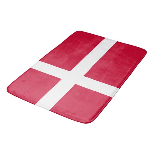 Tapis De Bain Drapeau du Danemark ou drap danois (Angle)