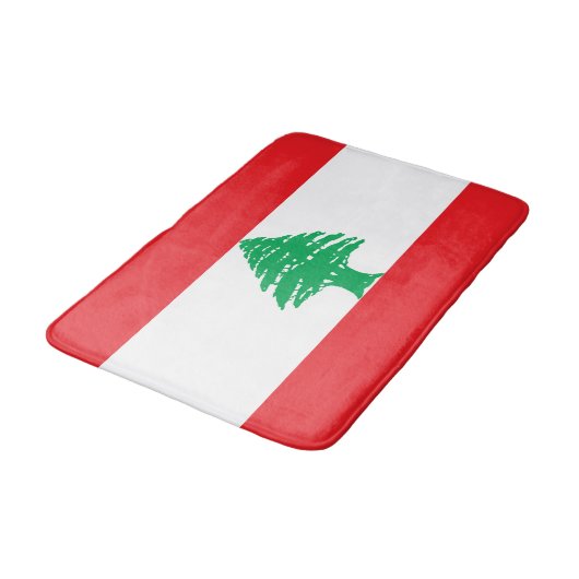 Tapis De Bain Drapeau du Liban (Angle)
