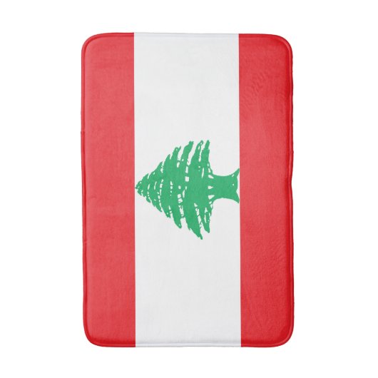 Tapis De Bain Drapeau du Liban (Devant (Vertical))