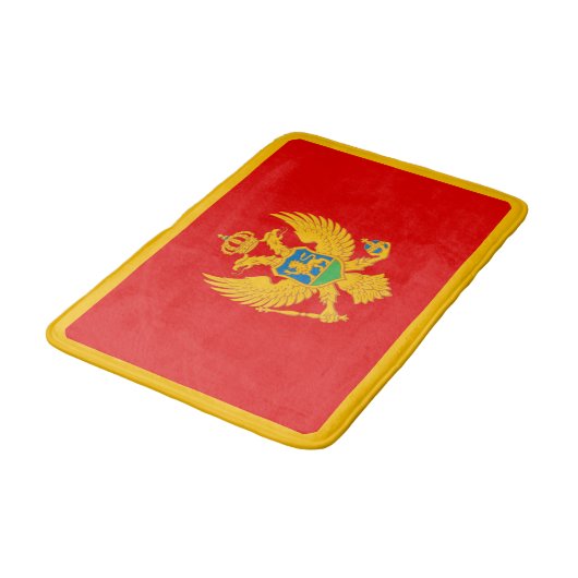 Tapis De Bain Drapeau du Monténégro (Angle)
