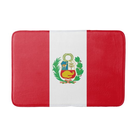 Tapis De Bain Drapeau du Pérou (Devant)