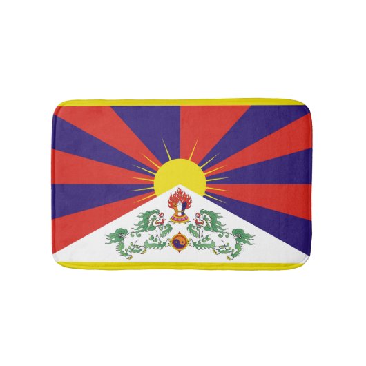 Tapis De Bain Drapeau du Tibet libre (Devant)