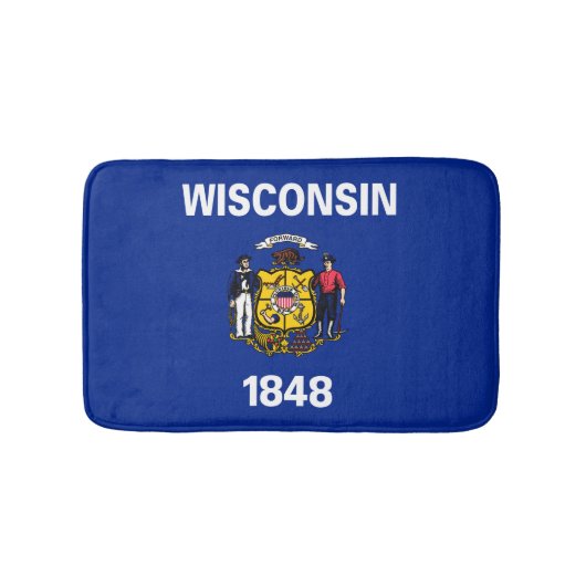 Tapis De Bain Drapeau du Wisconsin (Devant)