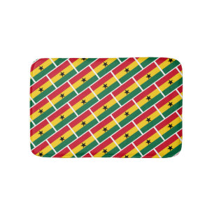 Tapis De Bain DRAPEAU GHANA Patriotique Géométrique Moderne