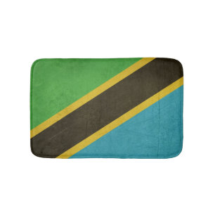 Tapis De Bain Drapeau grunge d'État souverain de la Tanzanie