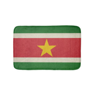 Tapis De Bain Drapeau grunge d'État souverain du Surinam