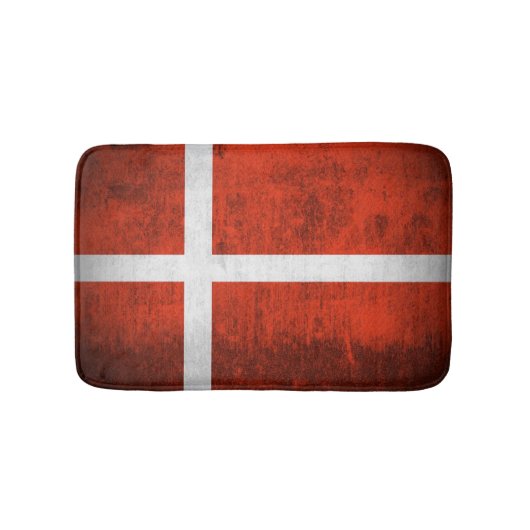Tapis De Bain Drapeau grunge du Danemark (Devant)