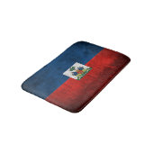 Tapis De Bain Drapeau grunge du Haïti (Angle)