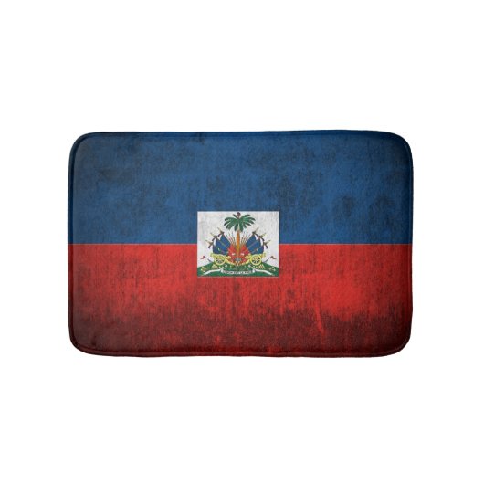 Tapis De Bain Drapeau grunge du Haïti (Devant)