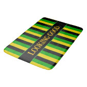 Tapis De Bain Drapeau jamaïcain rayé (Angle)