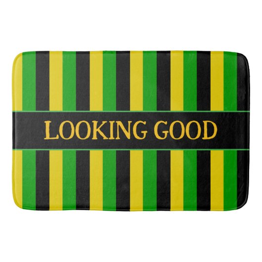 Tapis De Bain Drapeau jamaïcain rayé (Devant)