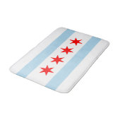 Tapis De Bain Drapeau patriotique de Chicago (Angle)