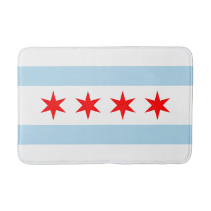 Tapis De Bain Drapeau patriotique de Chicago
