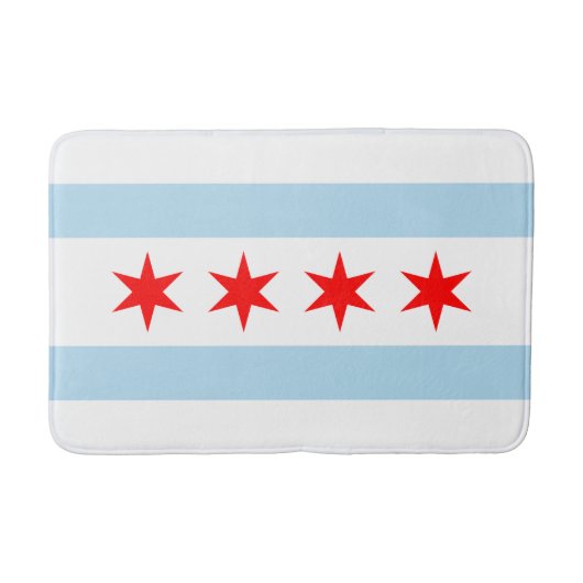 Tapis De Bain Drapeau patriotique de Chicago (Devant)