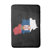 Tapis De Bain Drapeau patriotique de Serbie (Devant (Vertical))