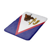 Tapis De Bain Drapeau patriotique des Samoa américaines (Angle)