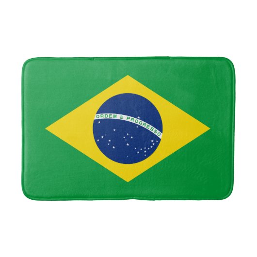 Tapis De Bain Drapeau patriotique du Brésil (Devant)