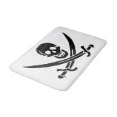 Tapis De Bain Drapeau pirate crâne épées croisées (Angle)